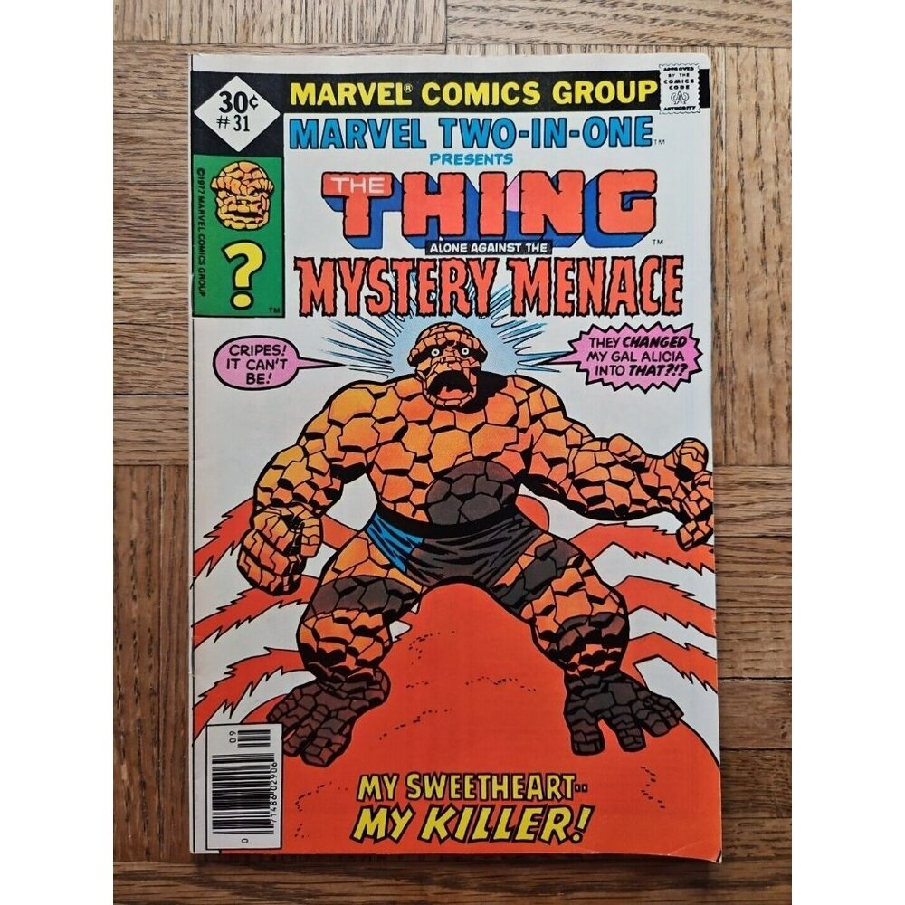 Marvel Two-in-One #31 The Thing Alone Against the Mystery Menace September 1977